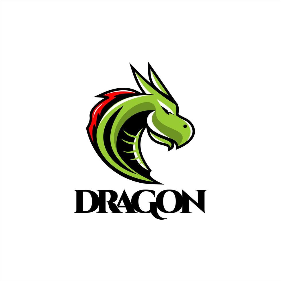 dragón logo diseño legendario animal vector