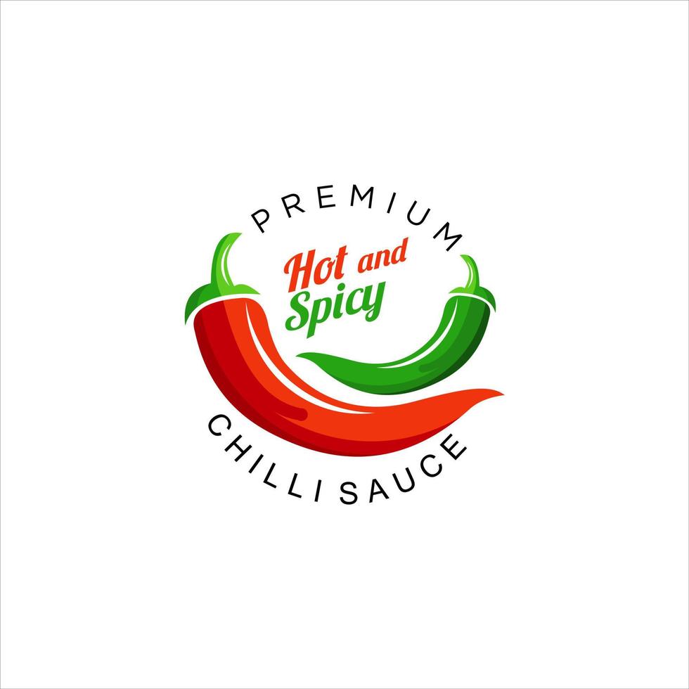 Red Green Chili Logo Sauce Vector Spice Habanero