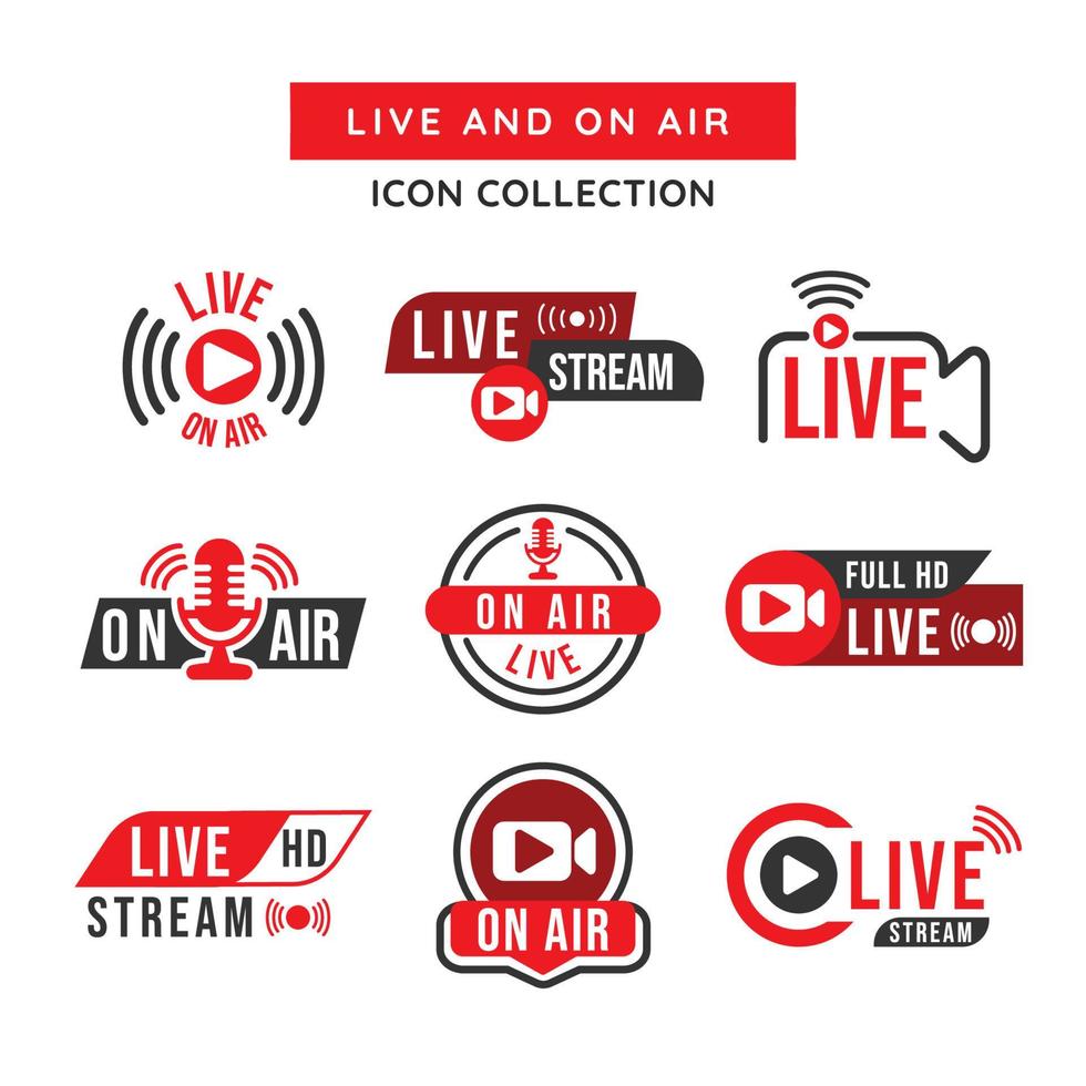 Camera And Mic Centric On Air Icon vector