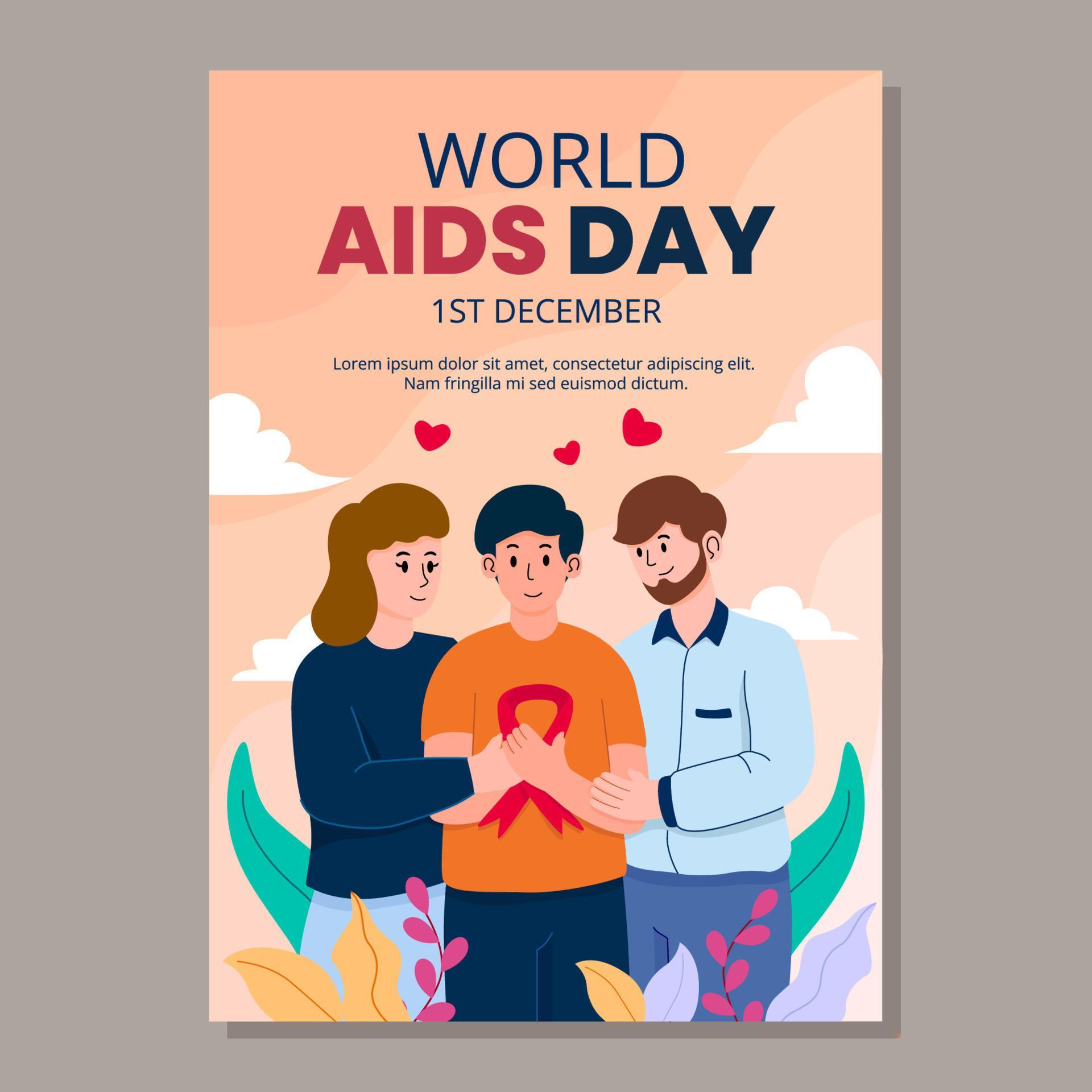 World Aids Day Poster 14603322 Vector Art at Vecteezy