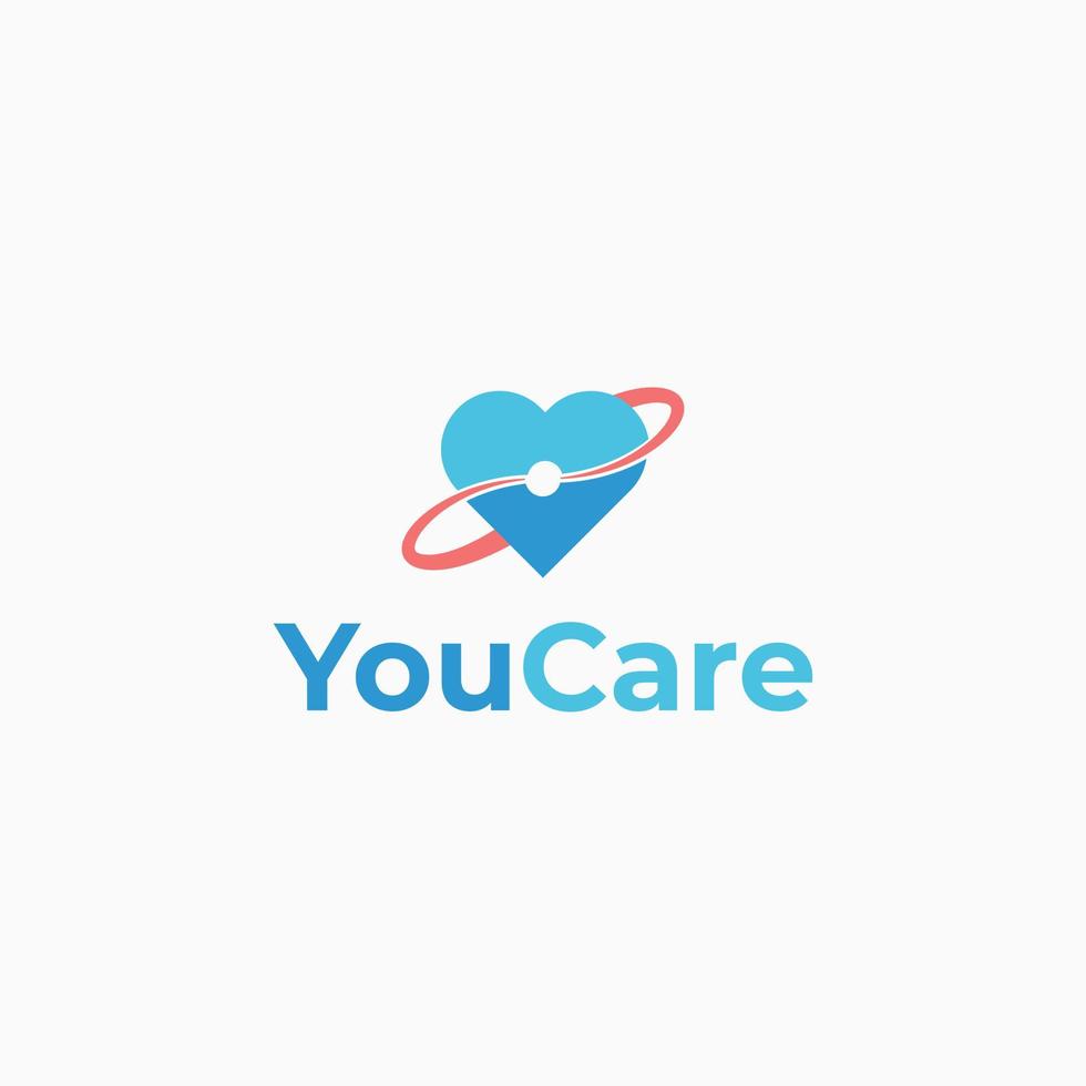 Creative care logo, care design concept, happy logo concept, love design vector