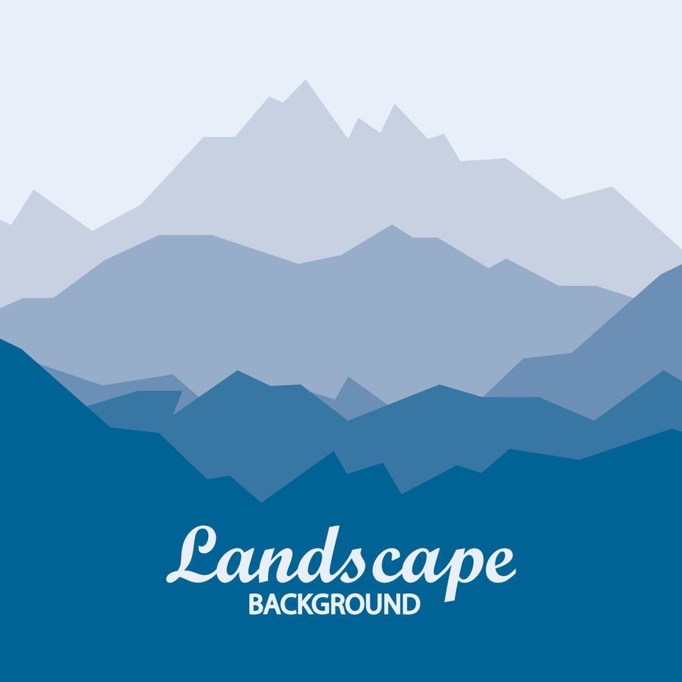 Mountain hills landscape background vector