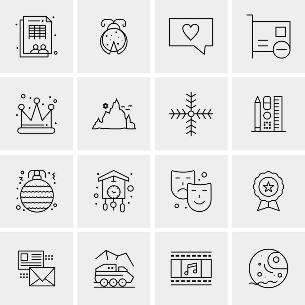 16 Universal Business Icons Vector Creative Icon Illustration to use in web and Mobile Related project