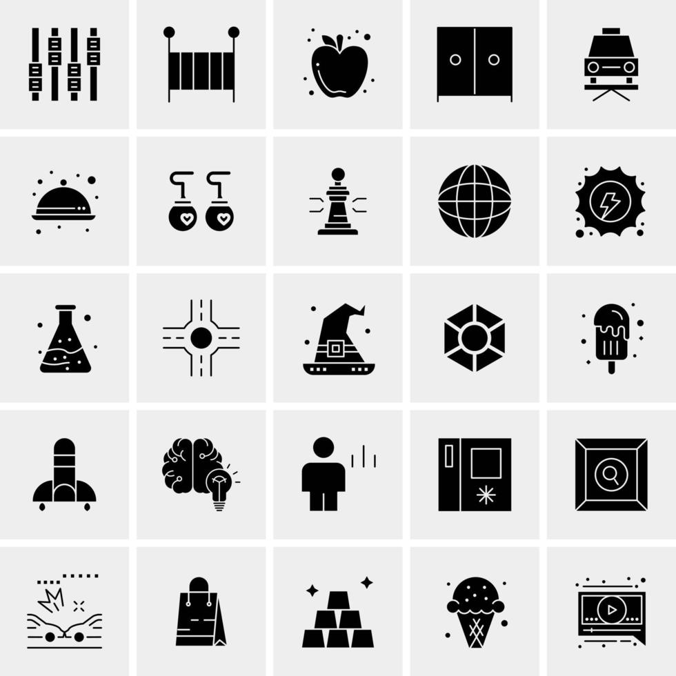 25 iconos de negocios universales vector ilustración de icono creativo para usar en proyectos relacionados con la web y dispositivos móviles