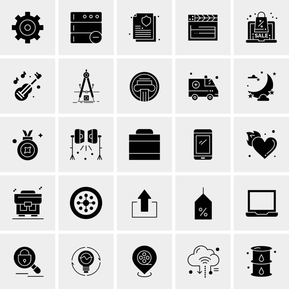 25 iconos de negocios universales vector ilustración de icono creativo para usar en proyectos relacionados con la web y dispositivos móviles