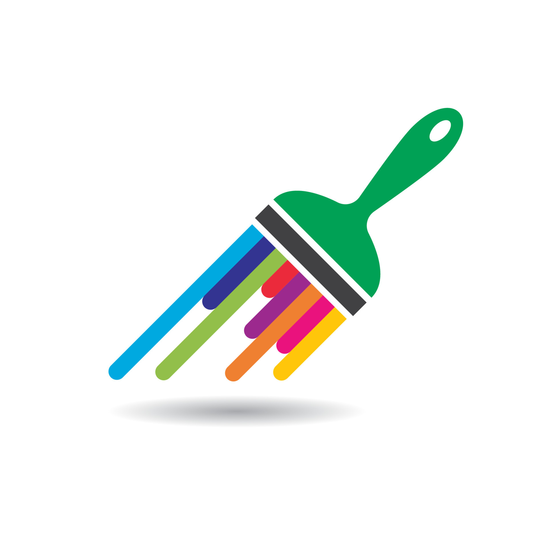 Paintbrush logo images illustration 14603843 Vector Art at Vecteezy