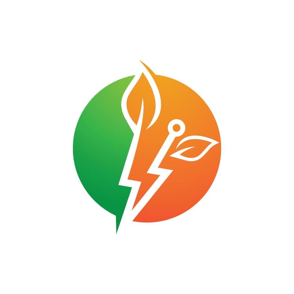 Eco energy logo images vector