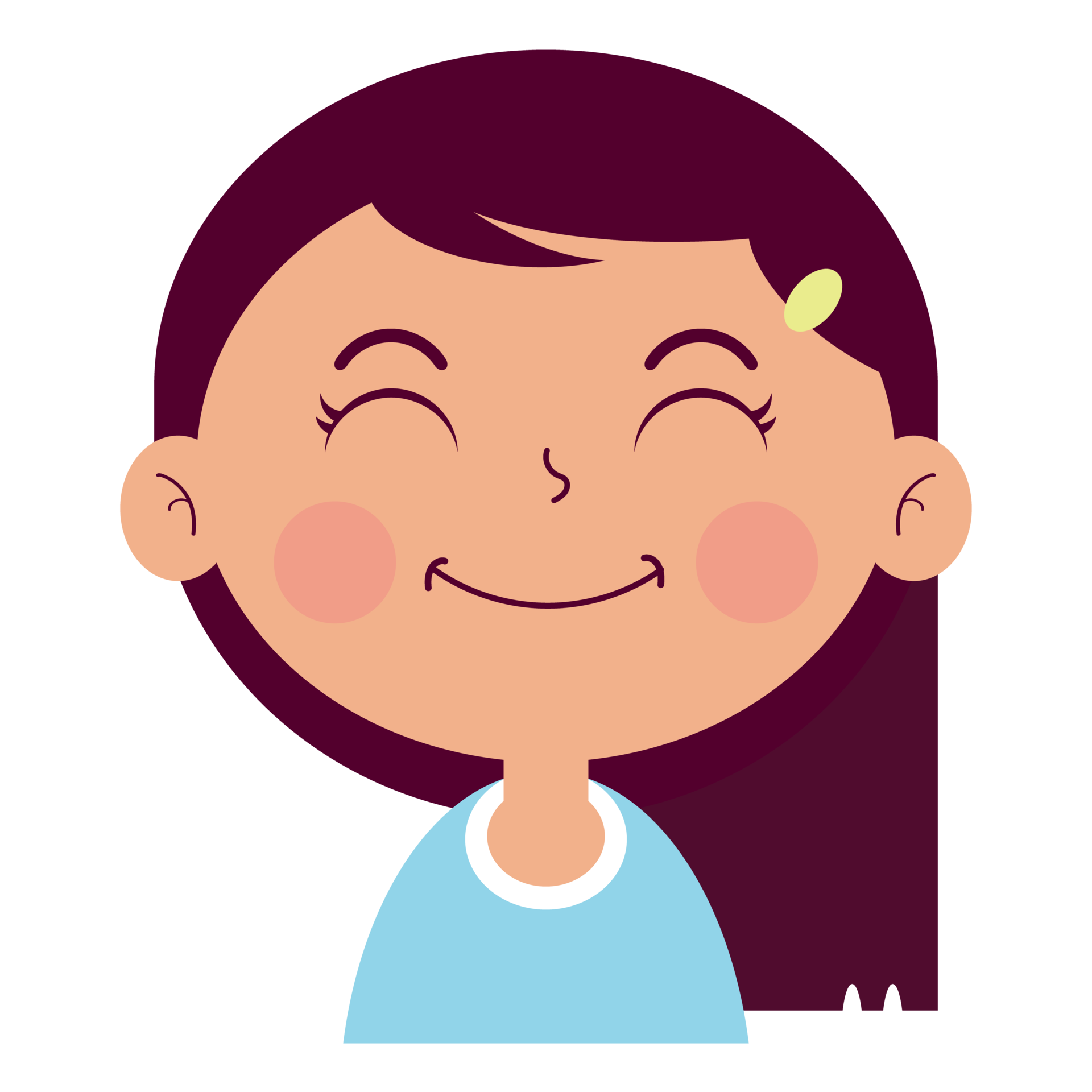 Girl Happy Face Cartoon Cute 14604020 Png 