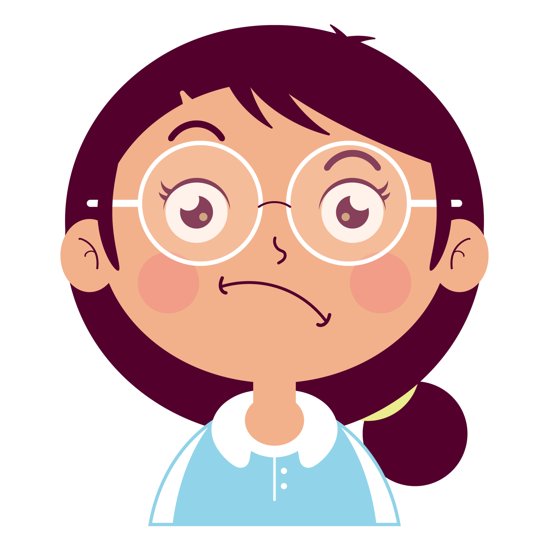 Free girl doubt face cartoon cute 14604030 PNG with Transparent Background