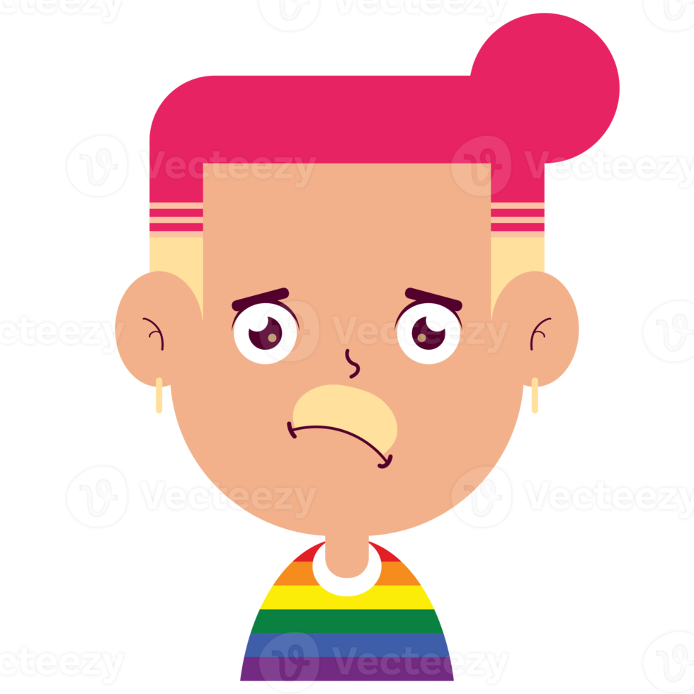 lgbt doubt face cartoon cute png