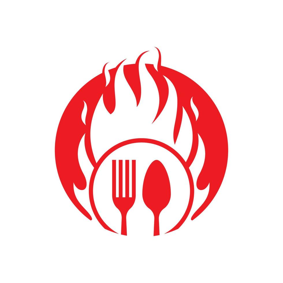 Imágenes de logo comida caliente vector