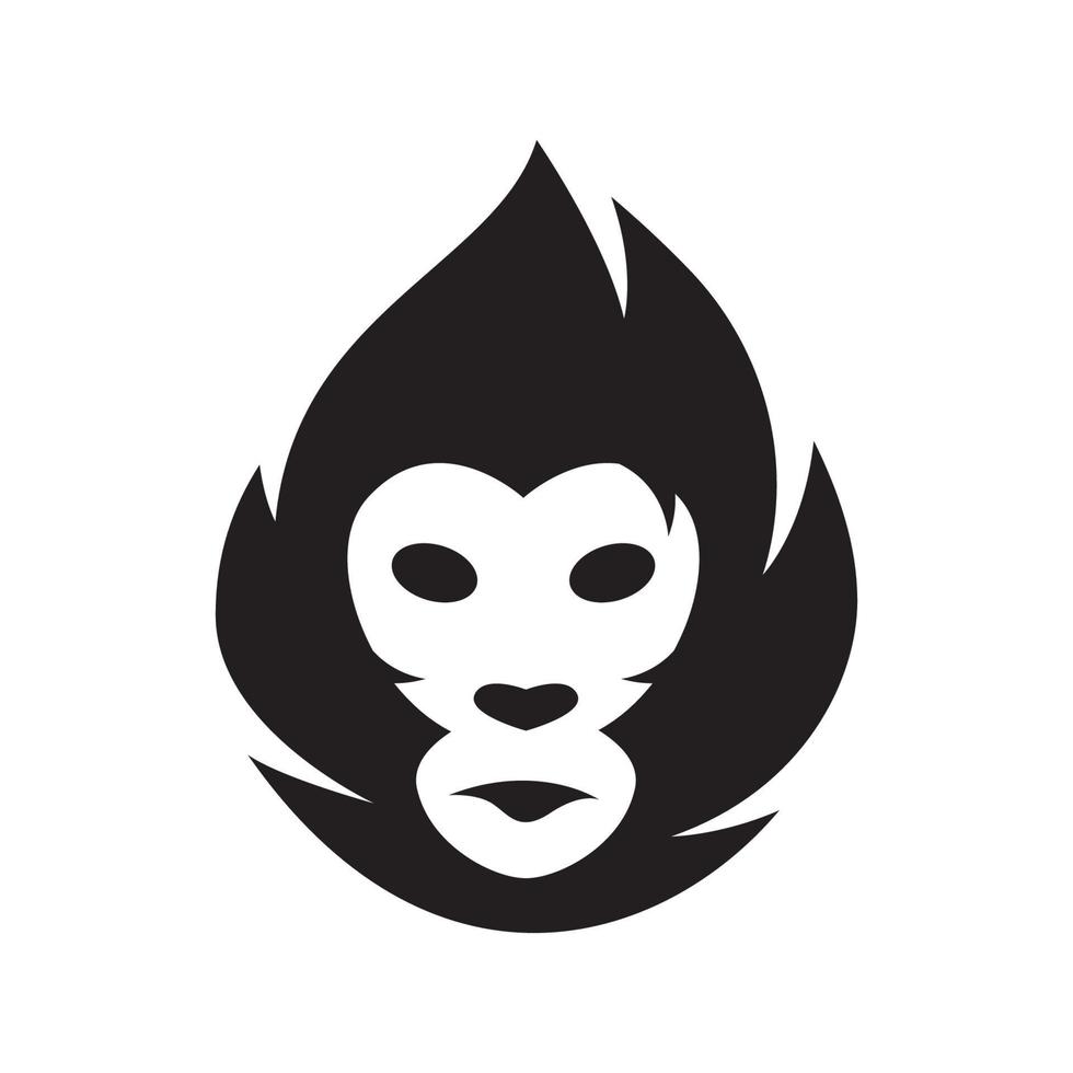 ilustración de imágenes de logotipo de gorila vector