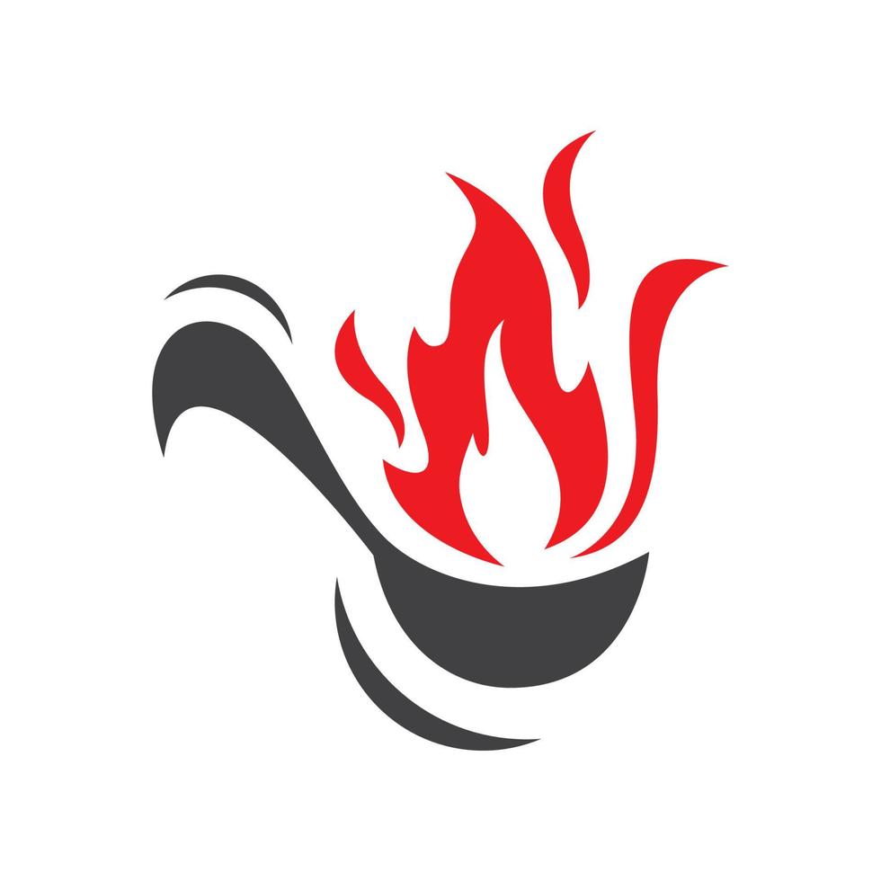 Hot food logo images vector