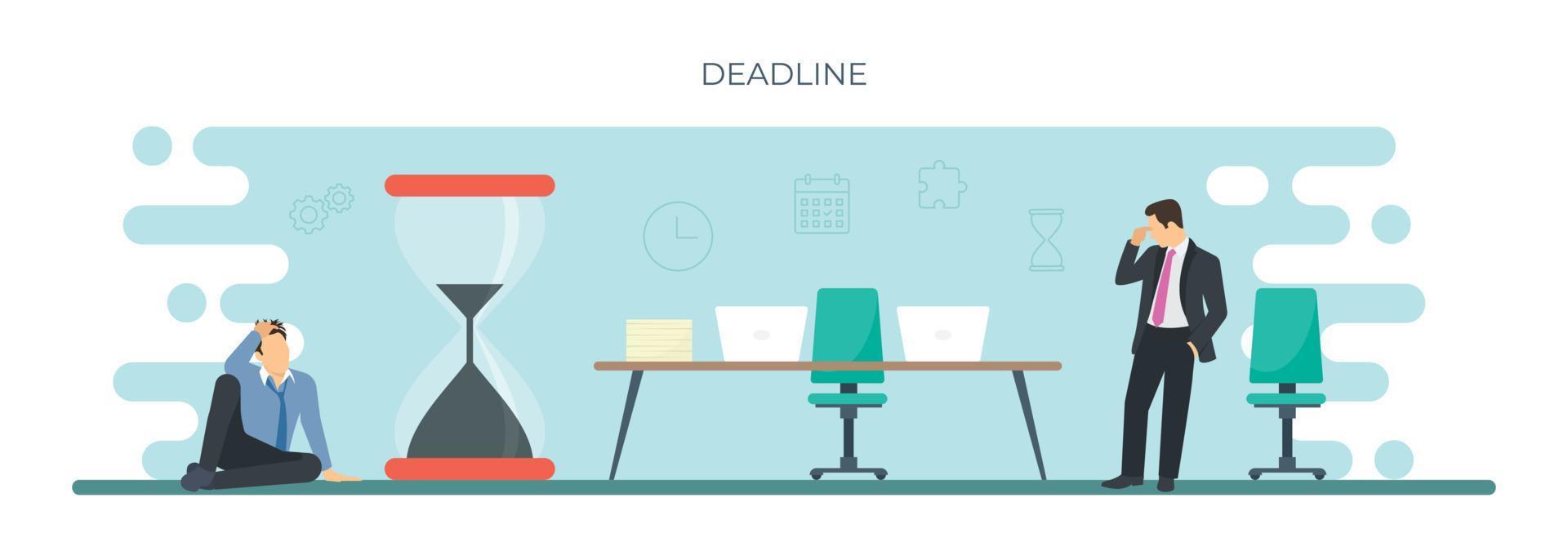 Trendy Deadline Concepts vector
