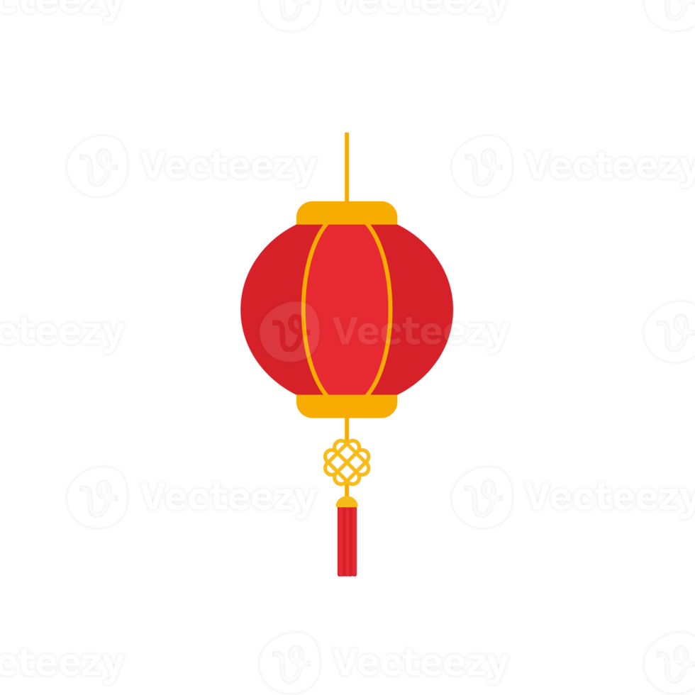 red round chinese lantern element for decoration for Chinese New Year png