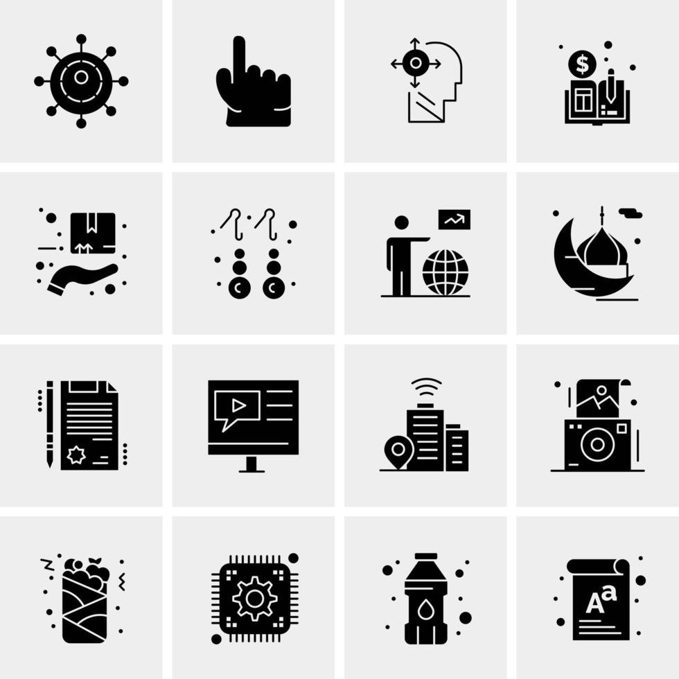 16 Universal Business Icons Vector Creative Icon Illustration to use in web and Mobile Related project