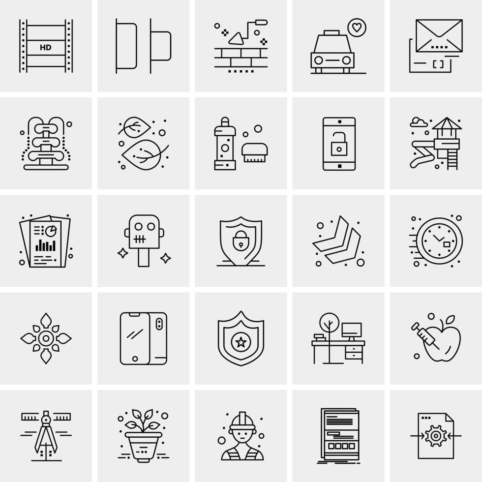 25 Universal Business Icons Vector Creative Icon Illustration to use in web and Mobile Related project