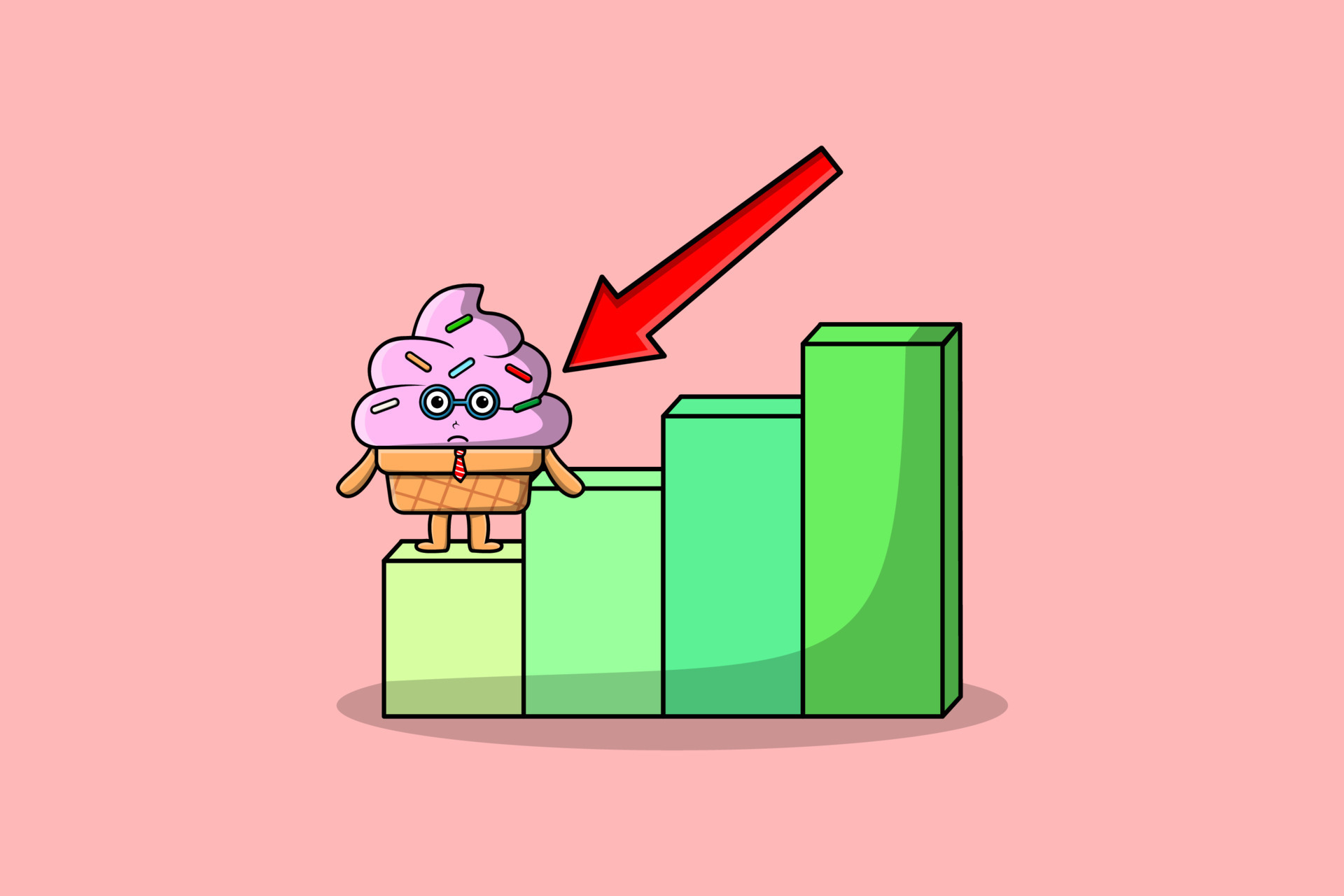 Ice Cream Cute Businessman With A Inflation Chart 14605092 Vector Art Ice Cream Cute Businessman With A Inflation Chart 14605092 Vector Art