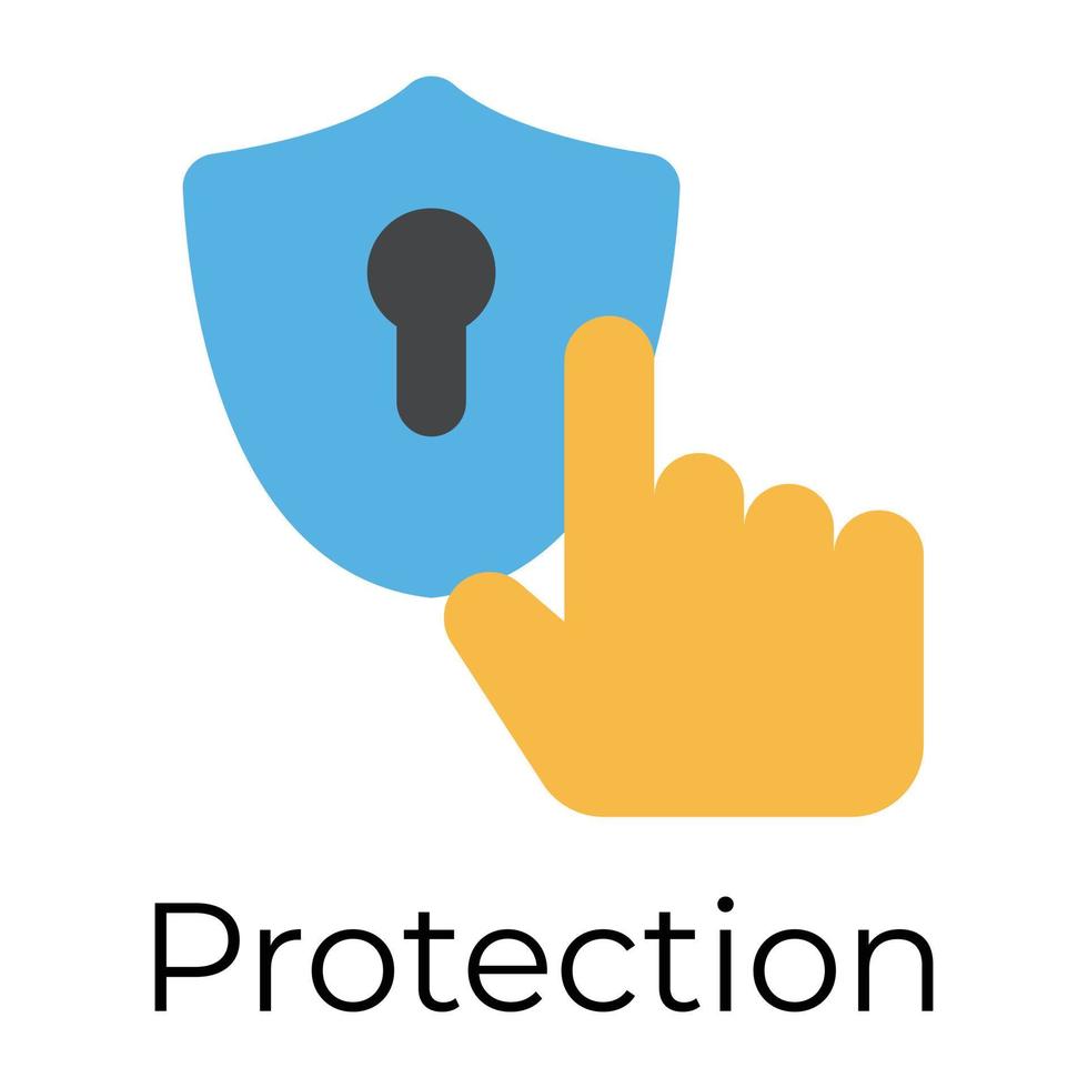 Trendy Protection Concepts vector