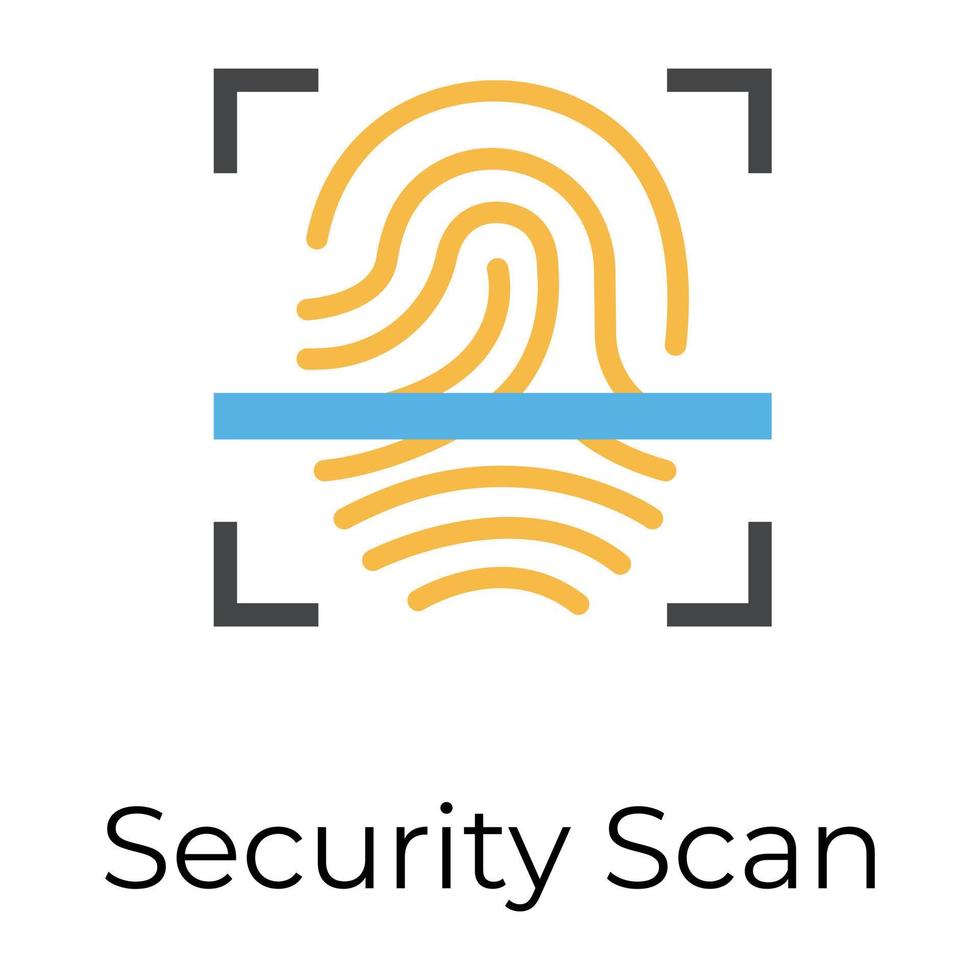 Trendy Security Scanner vector