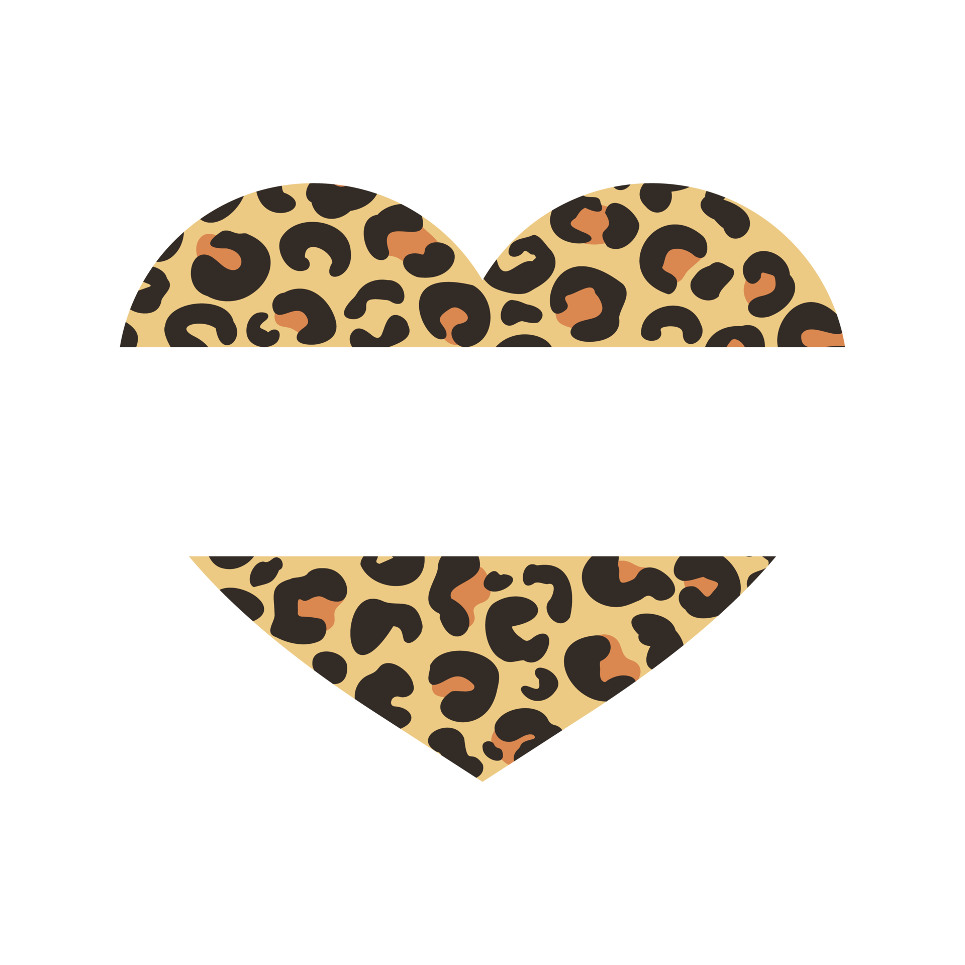 Heart shaped cheetah shirt pattern background Leave space for adding