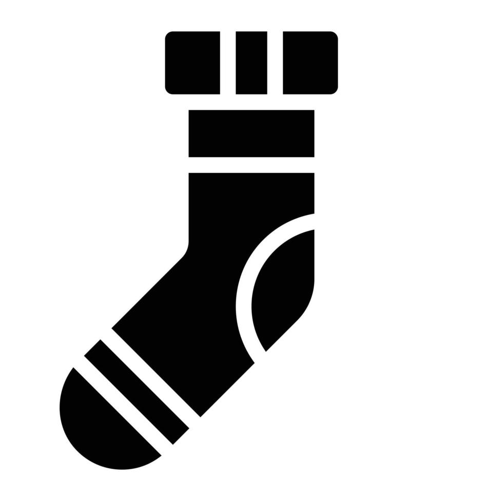 christmas sock icon solid vector .