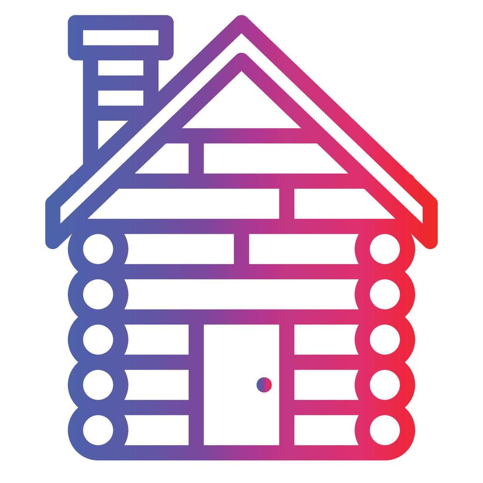 cabin gradient icon vector .