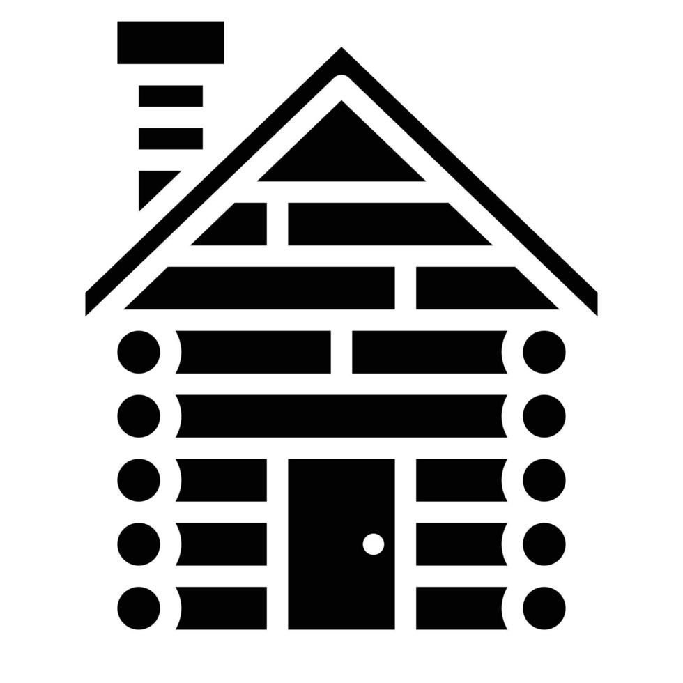 cabin icon solid vector .