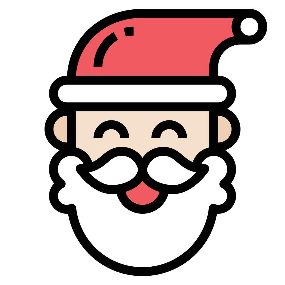 christmas icon line color . vector