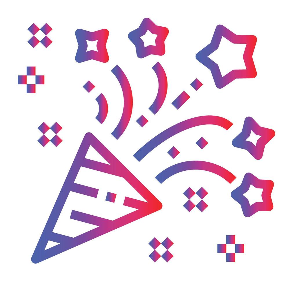 confetti gradient icon vector .