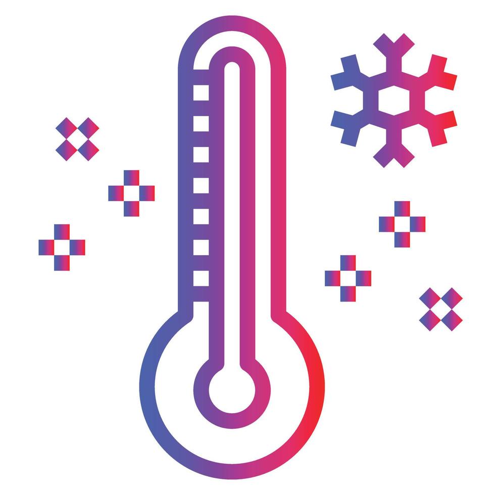 Thermometer  gradient icon vector .