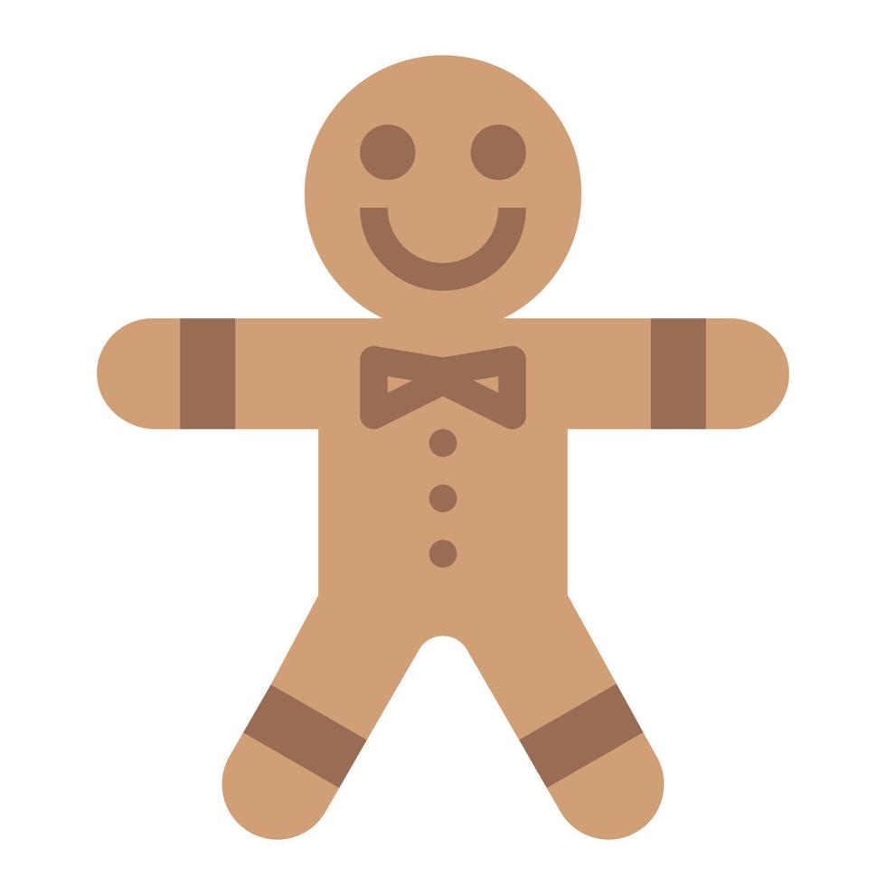 gingerbread icon vector flat color .