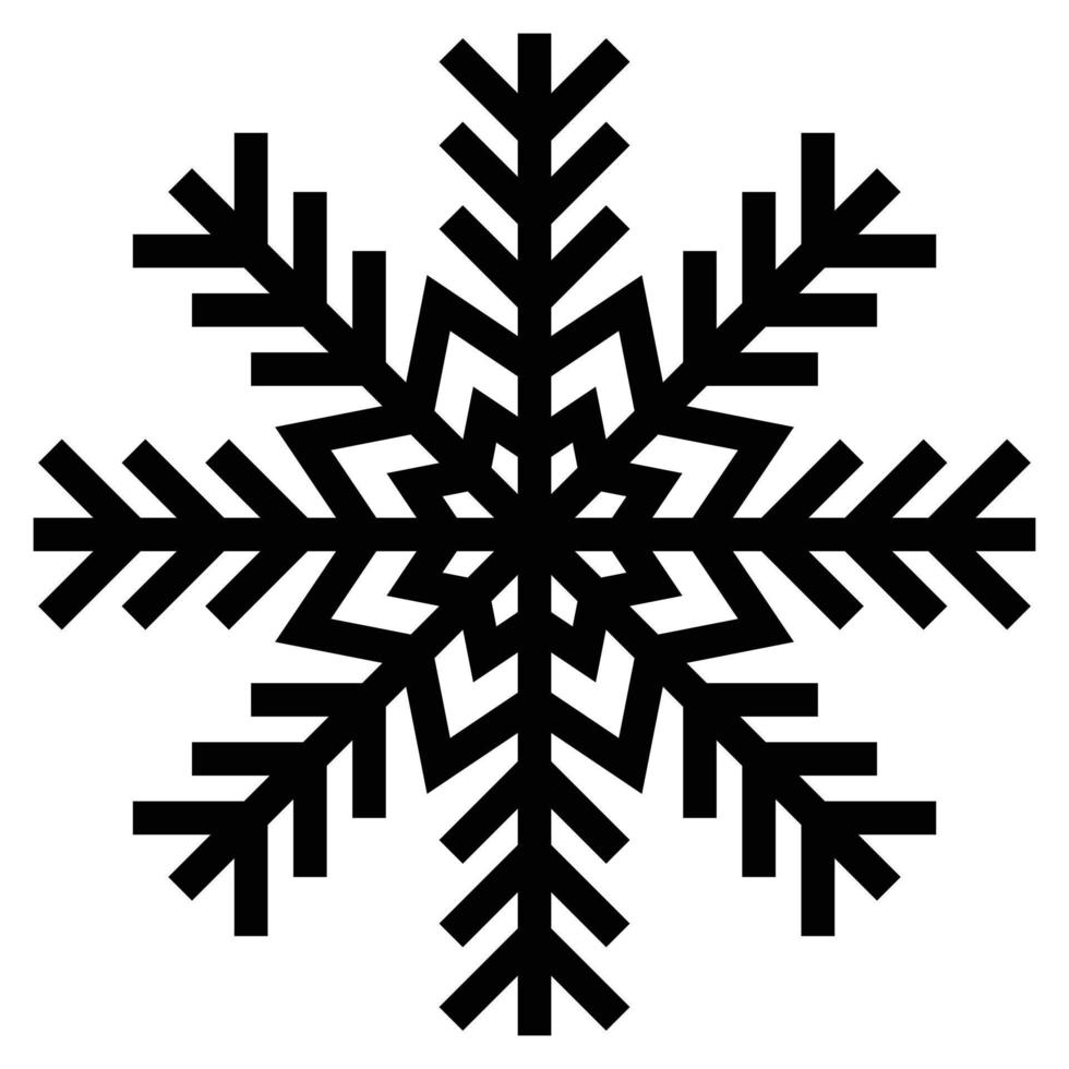 icono de nieve vector sólido.