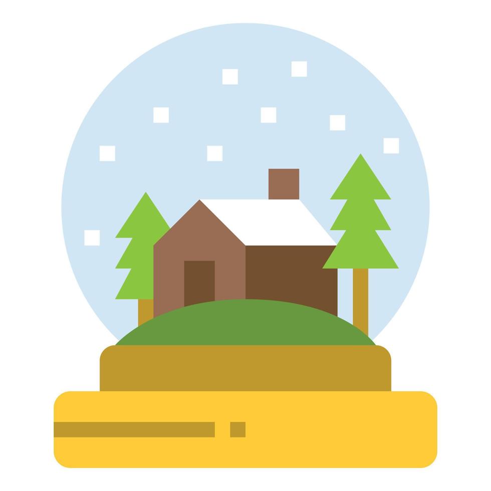snowball icon vector flat color .