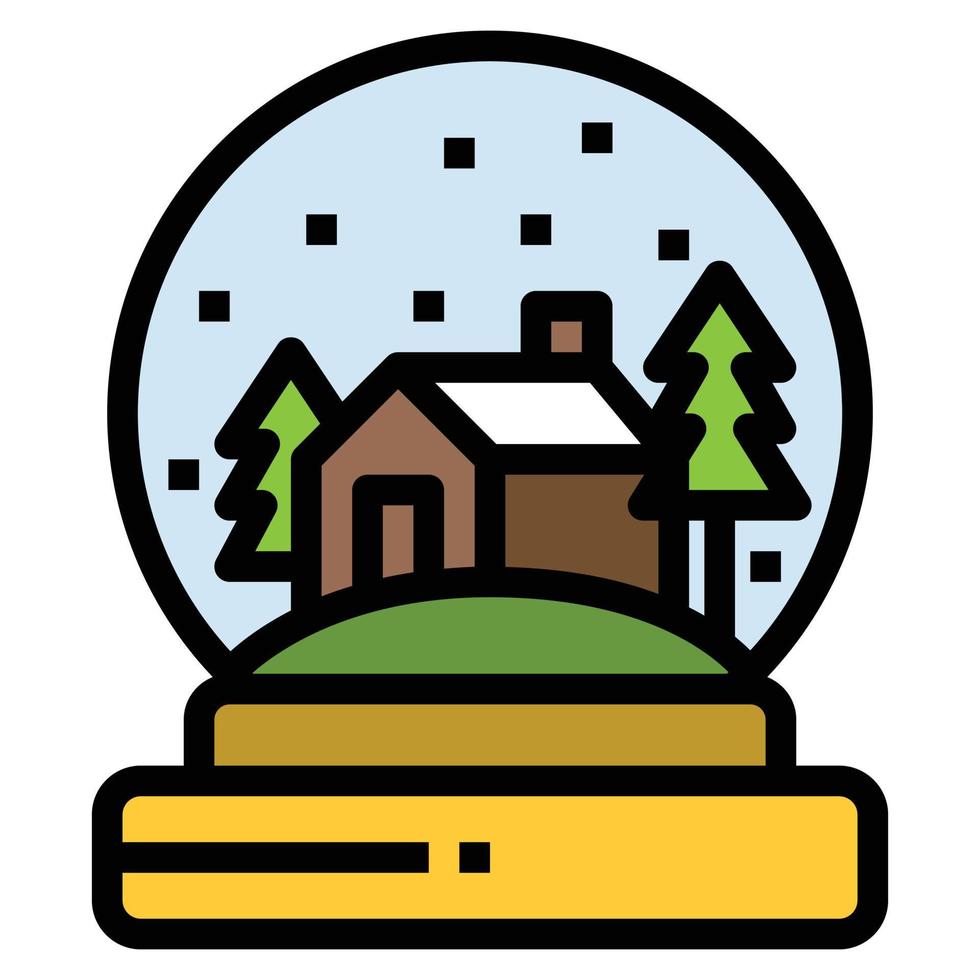 snowball icon line color . vector