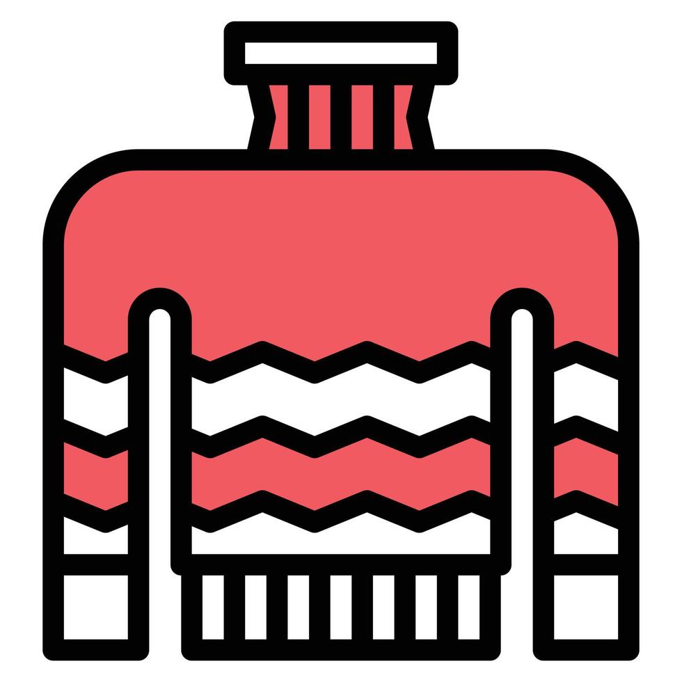 sweater icon line color . vector
