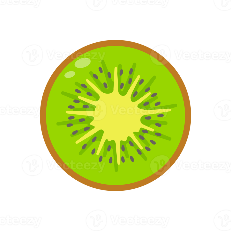 kiwi a la mitad alimentos saludables para vegetarianos png