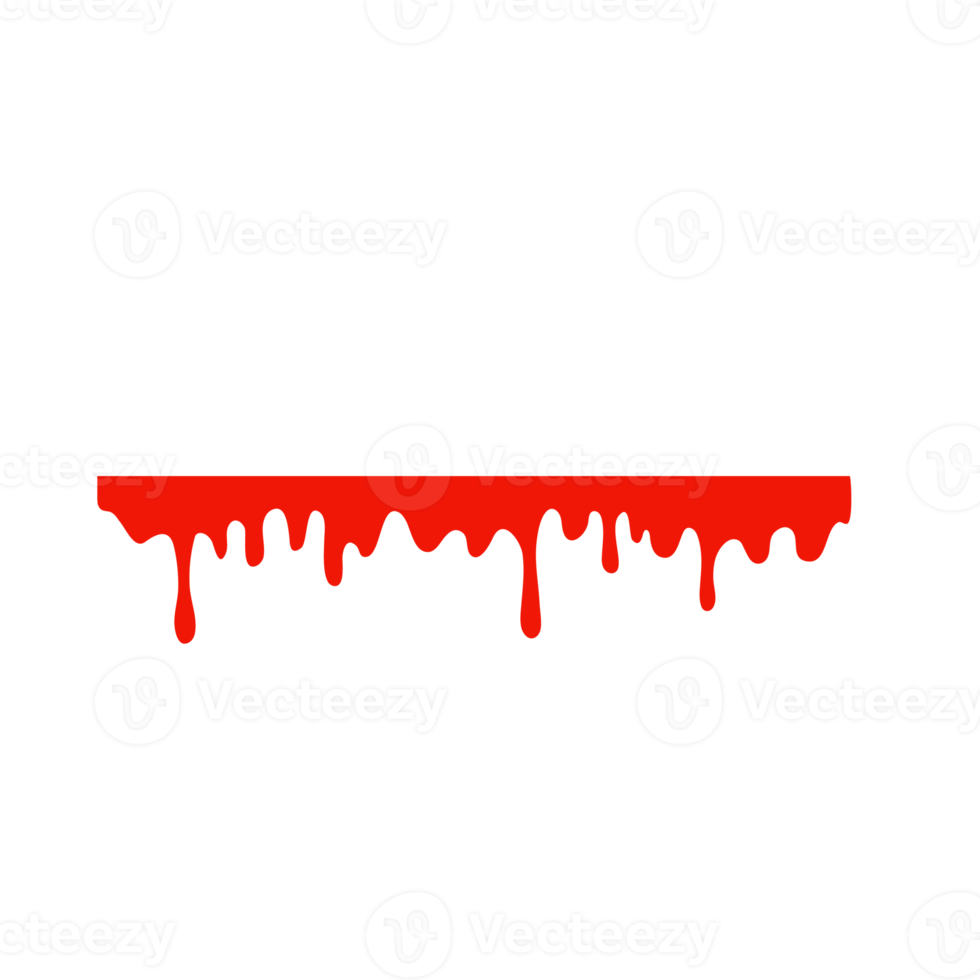 Spilled blood. A red sticky liquid that resembled blood dripping. Halloween crime concept. png