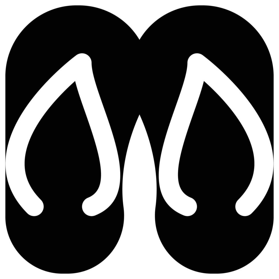 Slippers Icon, Summer Theme vector
