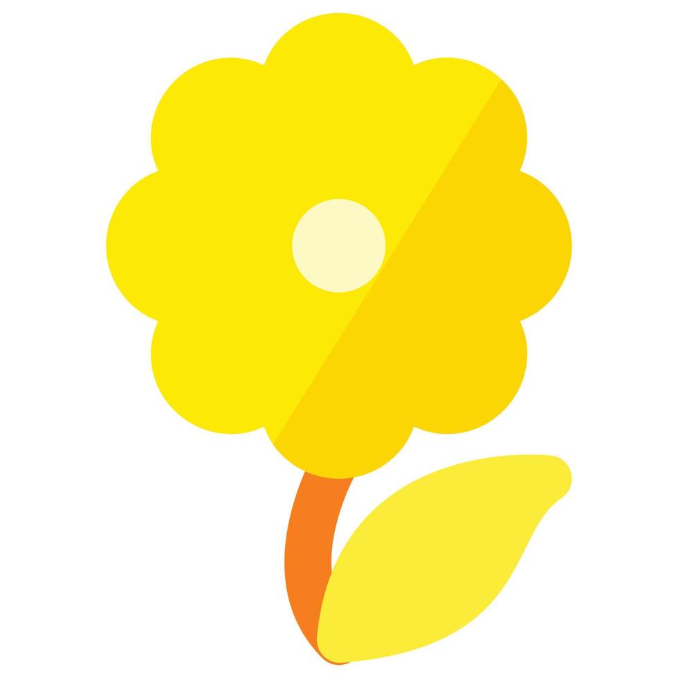 icono de flor, tema de verano vector