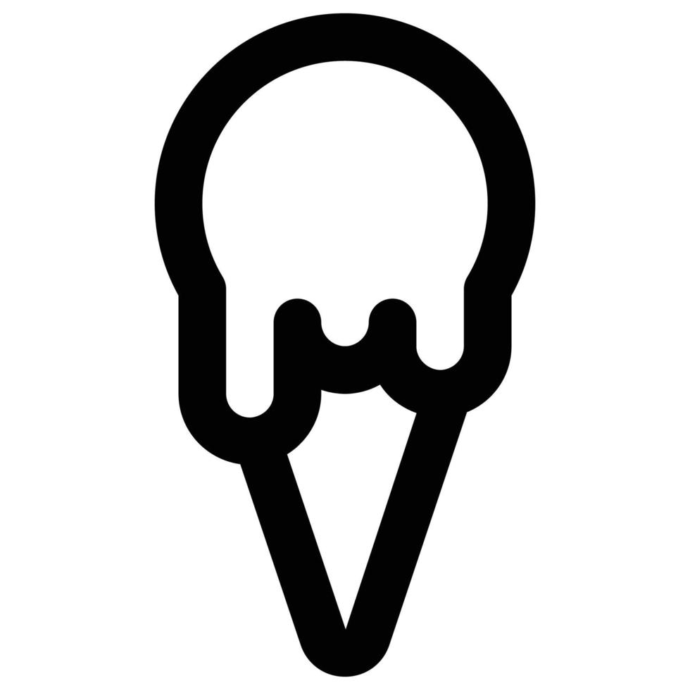 icono de cono de helado, tema de verano vector