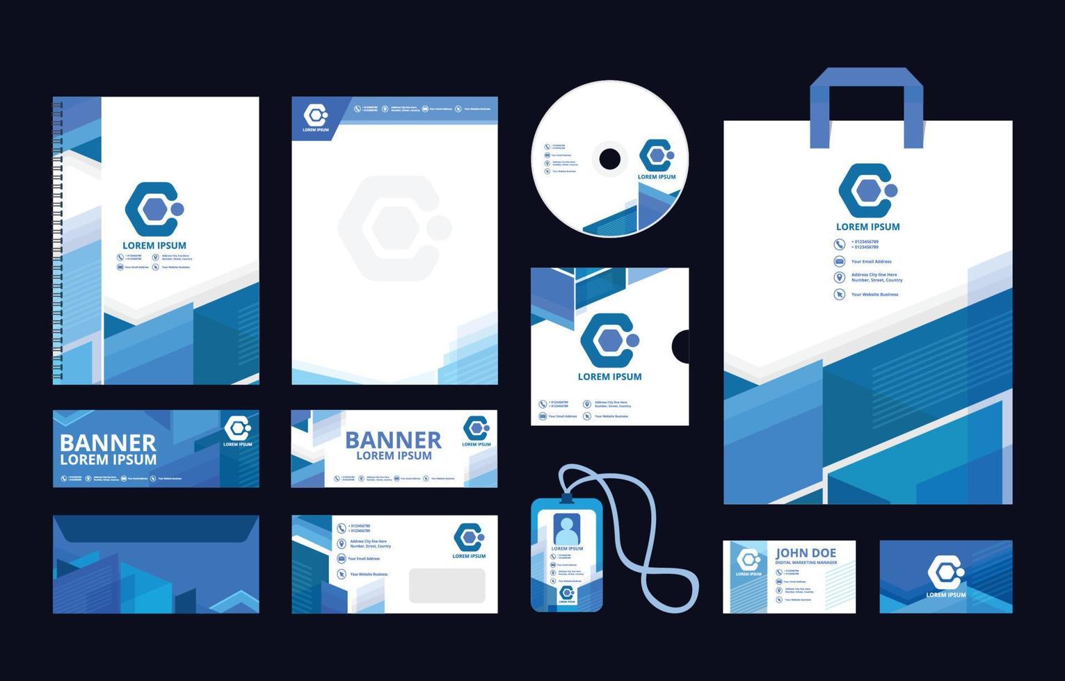 plantilla de kit de negocios formal vector