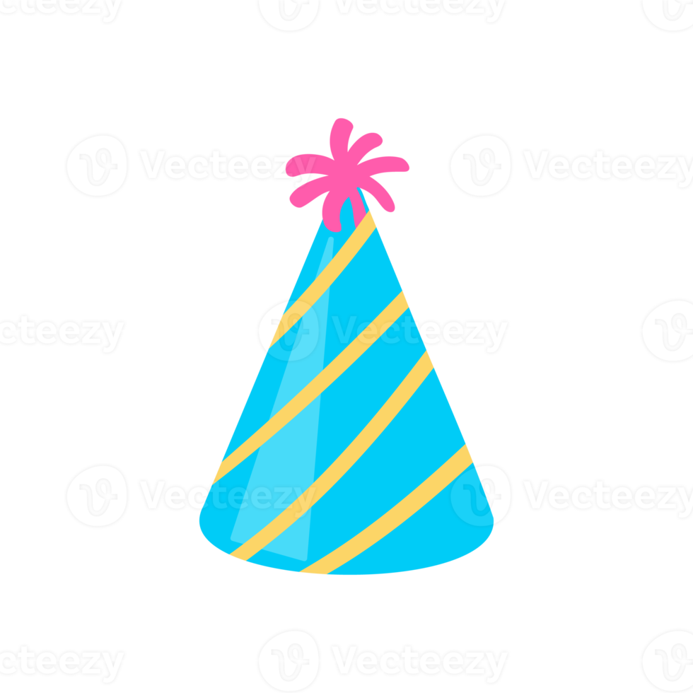 party hat. colorful conical hat For wearing in the New Year's party. png