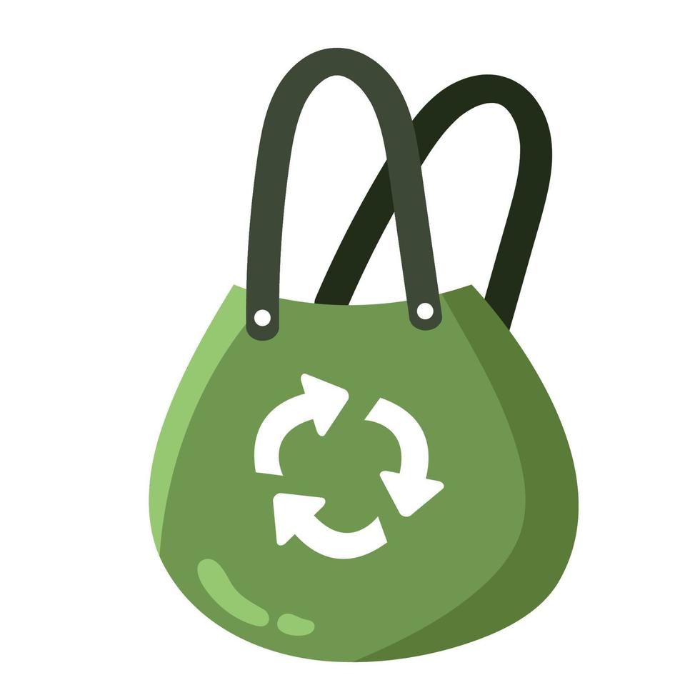 green reusable bag vector