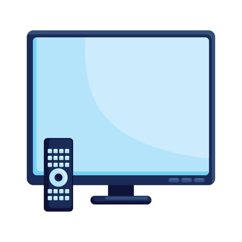 televisor with remote control vector