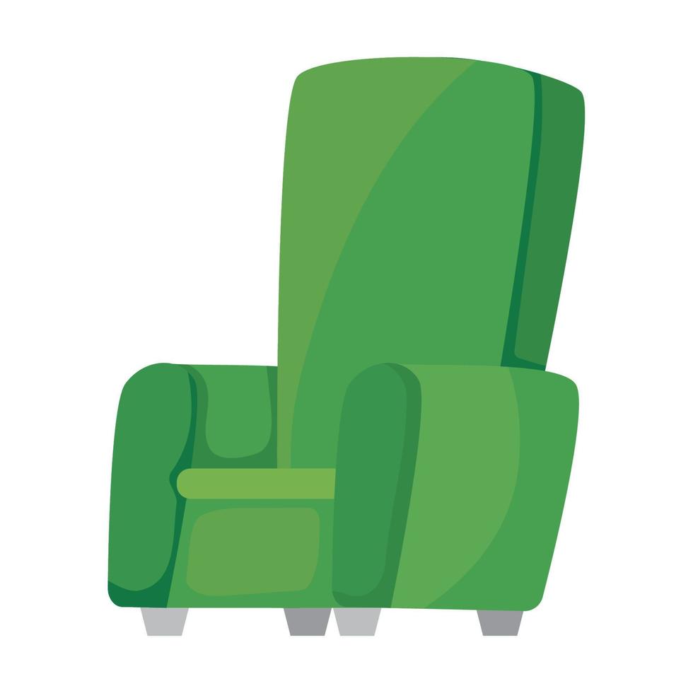 green sofa livingroom vector
