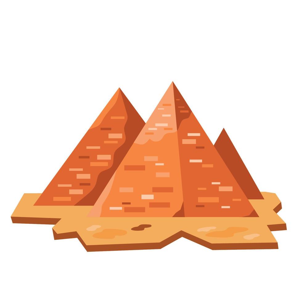 egypt pyramid famous landmark vector