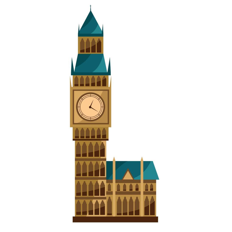 big ben famous landmark vector