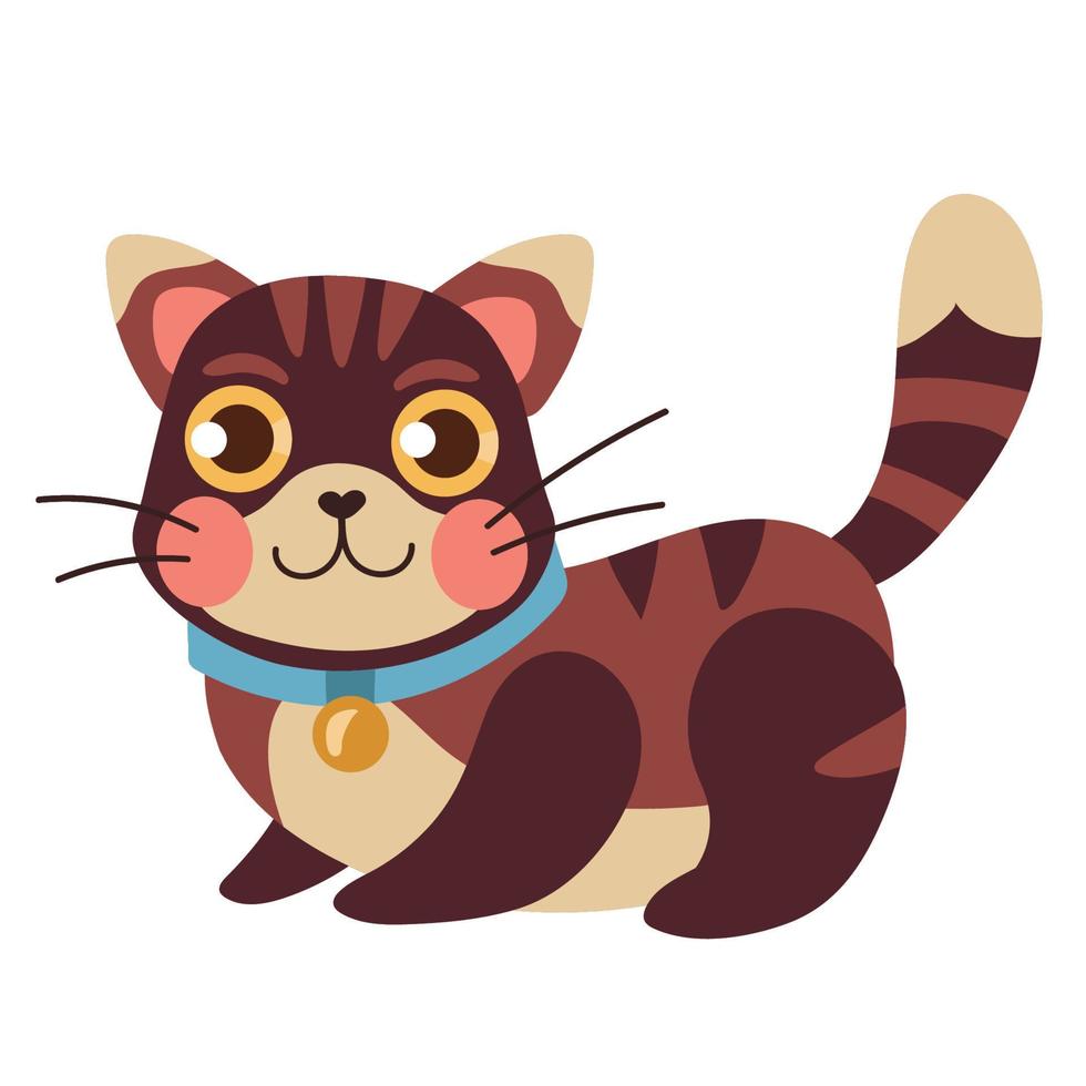 cute little red cat vector