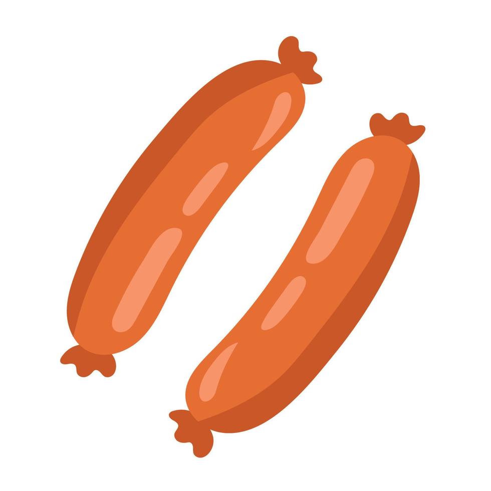 fresh sausages food vector
